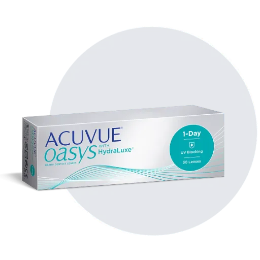 Упаковка ACUVUE® OASYS 1-DAY with HydraLuxe®
