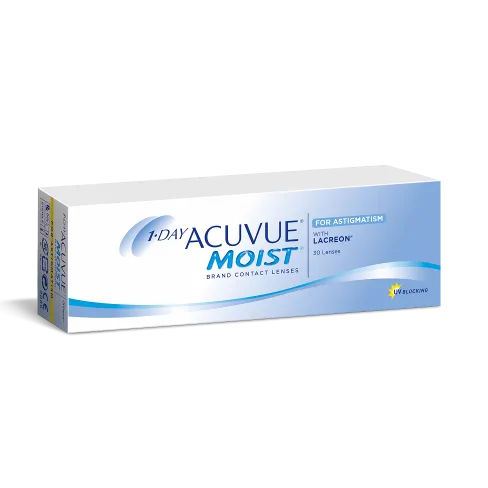 Контактные линзы 1-DAY ACUVUE® MOIST for ASTIGMATISM with LACREON®: вид прямо
