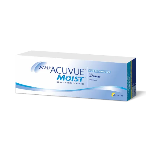 Контактные линзы 1-DAY ACUVUE® MOIST for ASTIGMATISM with LACREON®: вид слева