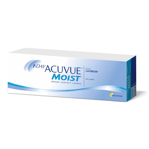 Контактные линзы 1-DAY ACUVUE® MOIST with LACREON®: вид слева