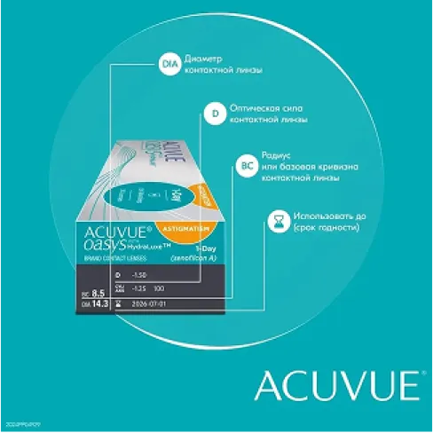 ACUVUE® OASYS with HydraLuxe® for ASTIGMATISM