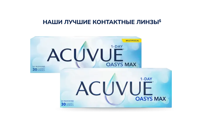 Контактные линзы ACUVUE OASYS MAX 1-Day, упаковки продукта